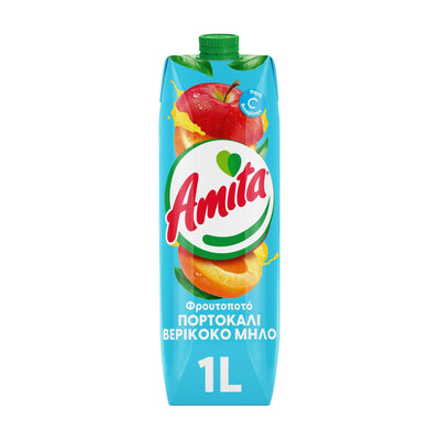 Amita Χυμός Πορτοκάλι Βερίκοκο Μήλο 1L