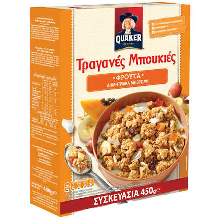 Quaker Τραγανές Μπουκιές Φρούτα 450g