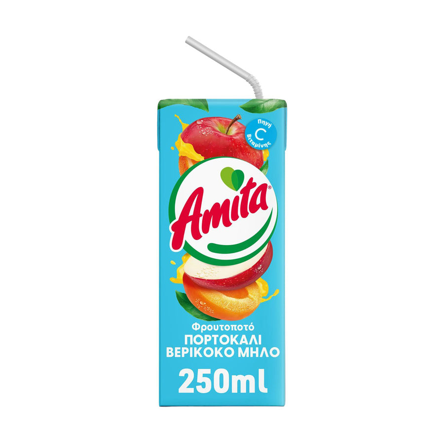 Amita Χυμός Πορτοκάλι Βερίκοκο Μήλο 250ml