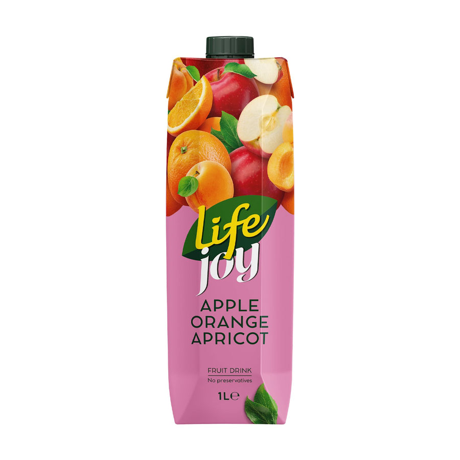 Lifejoy Χυμός Μήλο Πορτοκάλι Βερίκοκο 1L