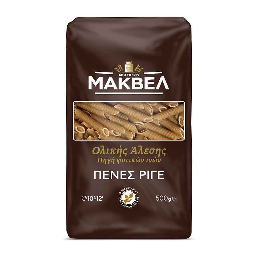 Μακβελ Πένες Ριγέ Ολικής Άλεσης 500g