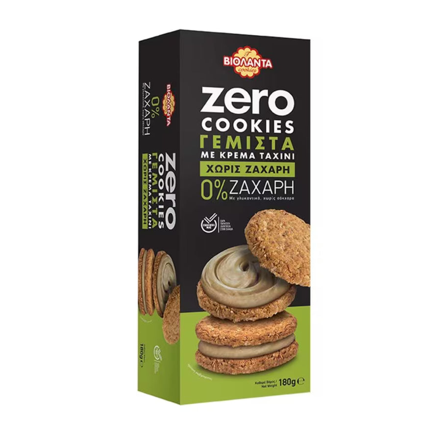 Βιολάντα Zero Cookies Γεμιστά με Κρέμα Ταχίνι 0% Ζάχαρη 180g